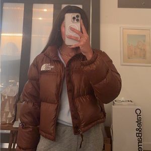 Rare brown north face puffer
